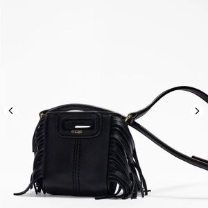 Maje Black Mini Fringe Bag